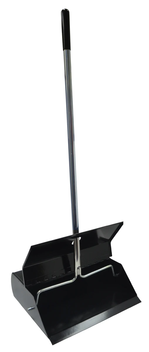 Deluxe Hooded Metal Lobby Dust Pan